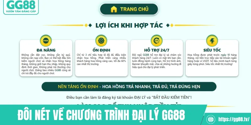 Đôi nét về chương trình đại lý GG88