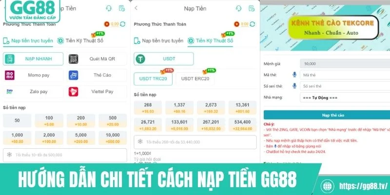 Hướng dẫn chi tiết cách nạp tiền GG88 nhanh chóng và an toàn