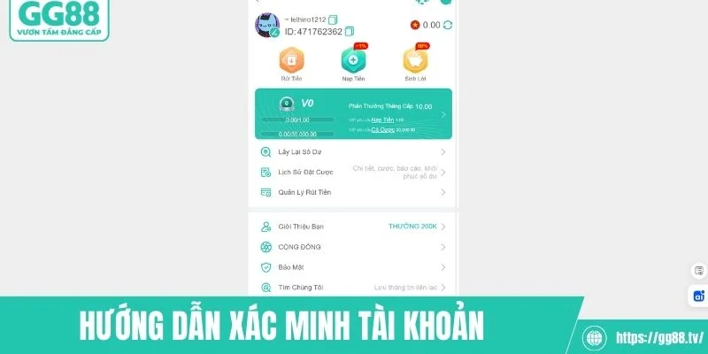 Hướng dẫn xác minh tài khoản nhanh chóng